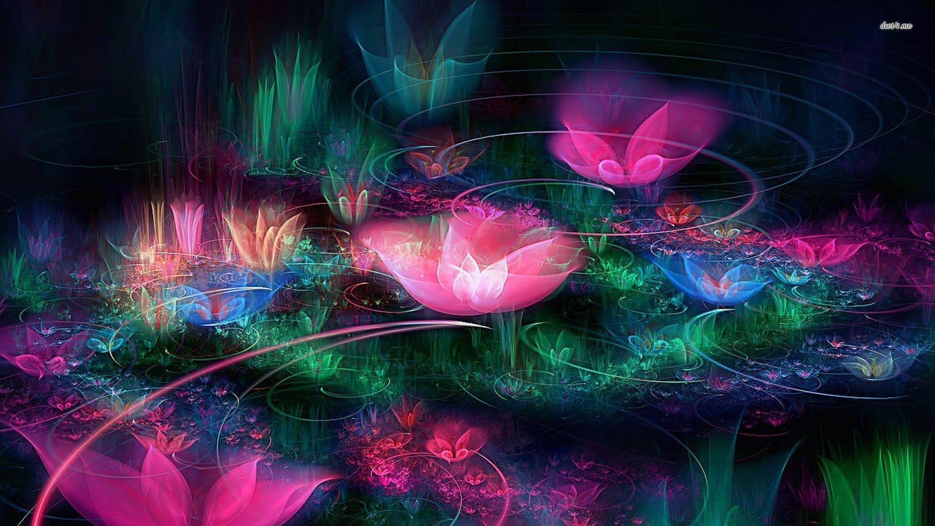 Water lilies wallpaper Art wallpaper - #