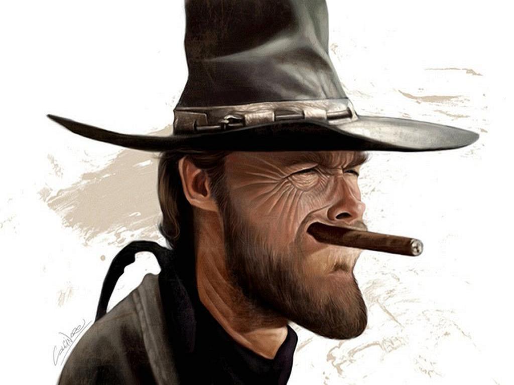 Z Wallpaper Funny Clint Eastwood Caricature x 768