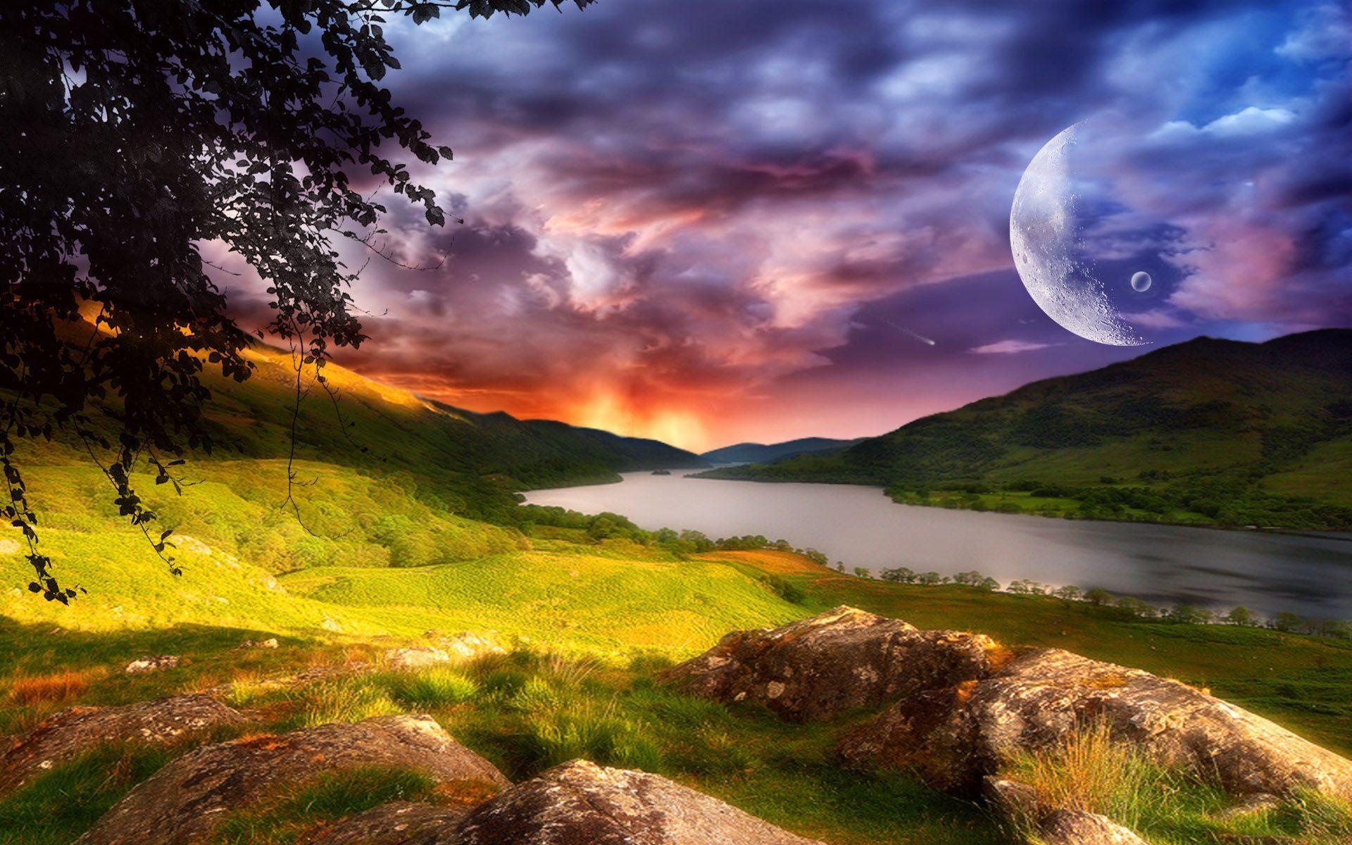 Fantasy Landscape Desktop Background Widescreen Wallpaper