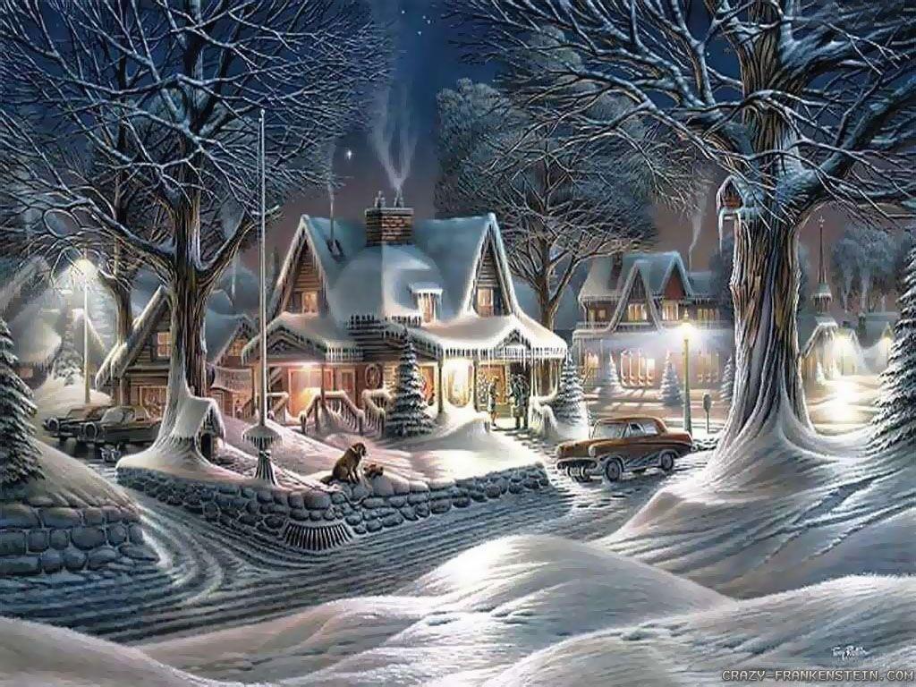 Download Beautiful Christmas Town Wallpaper. Full HD Wallpaper