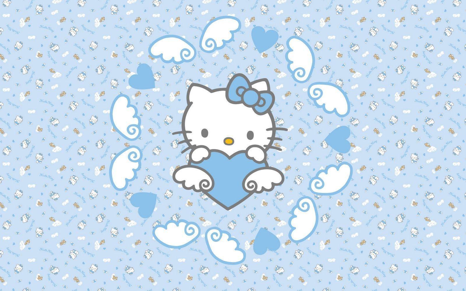 Hello Kitty Blue Wallpaper