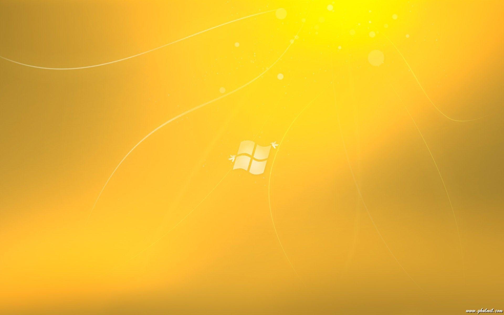 Desktop Background Windows7 Golden Yellow Latest Windows