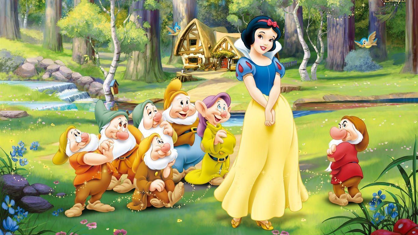 Snow White and the Seven Dwarfs Wallpaperx768 resolution