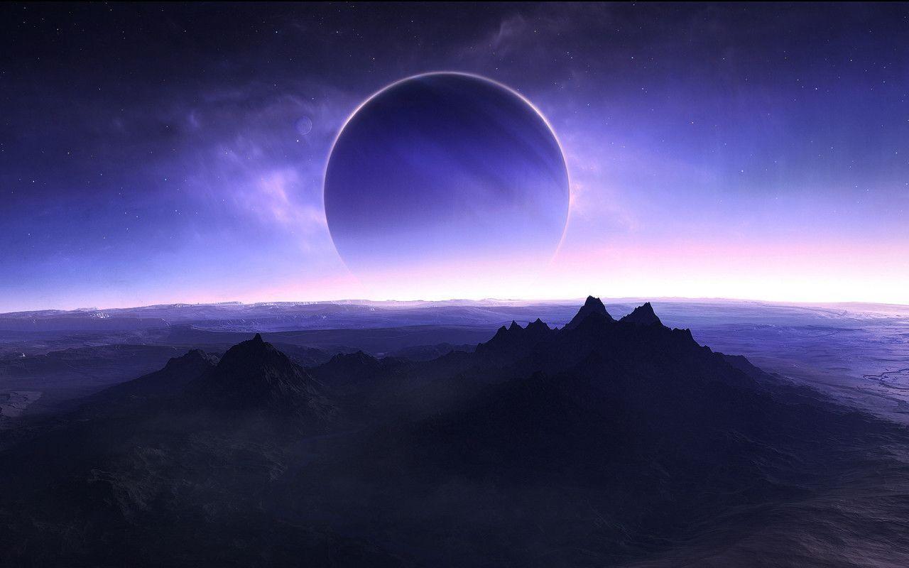 Purple Lunar Eclipse Wallpaper. Free Download Wallpaper