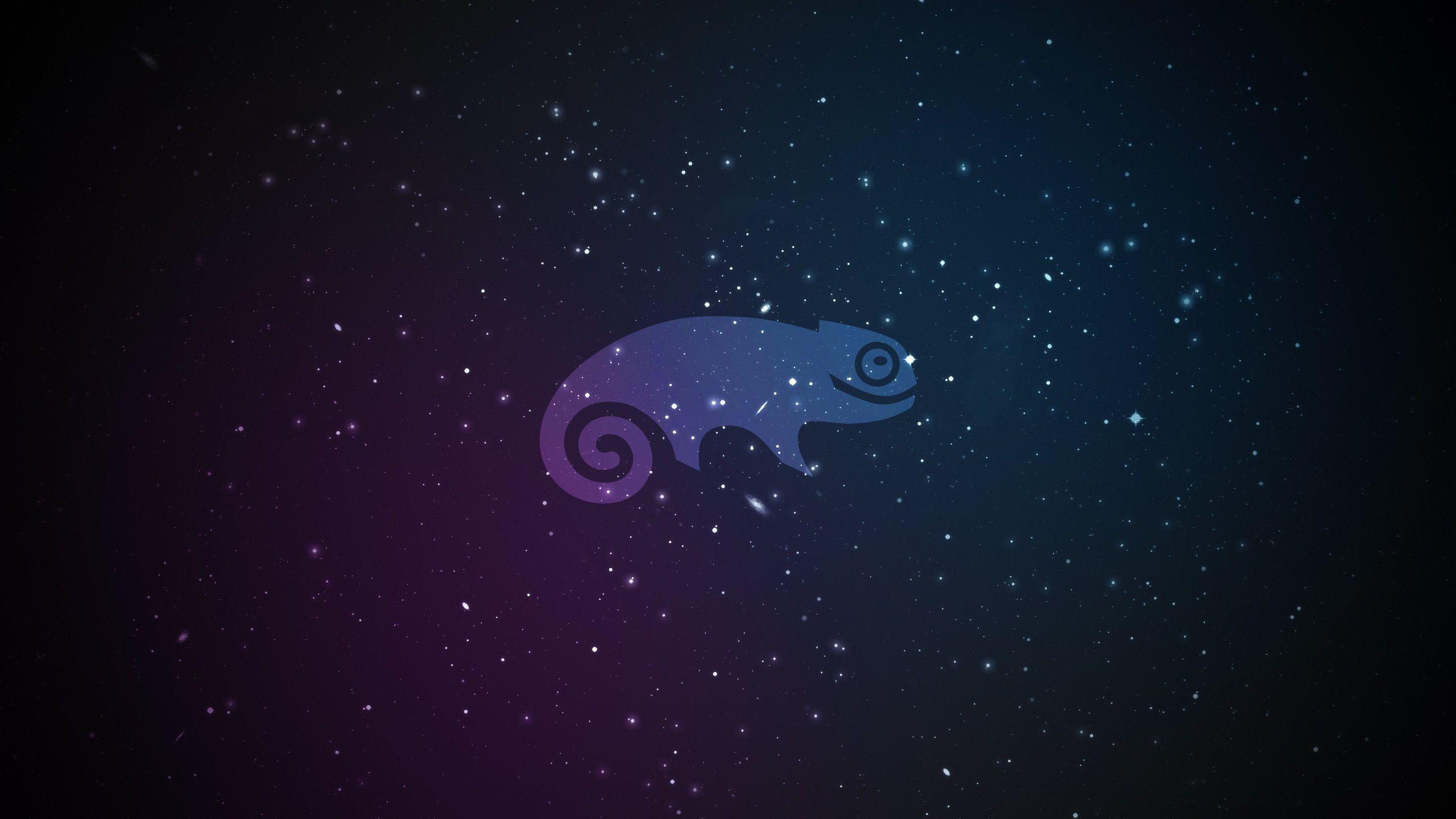 Opensuse galaxy linux space stars wallpaperx1440