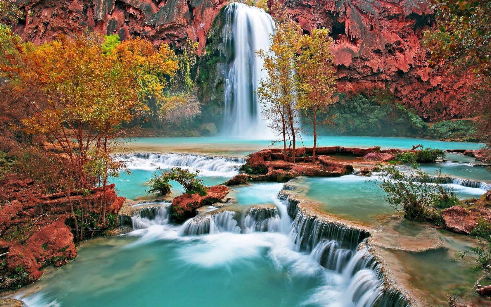 Desktop background Animal Life Nature Mountain waterfall beautif