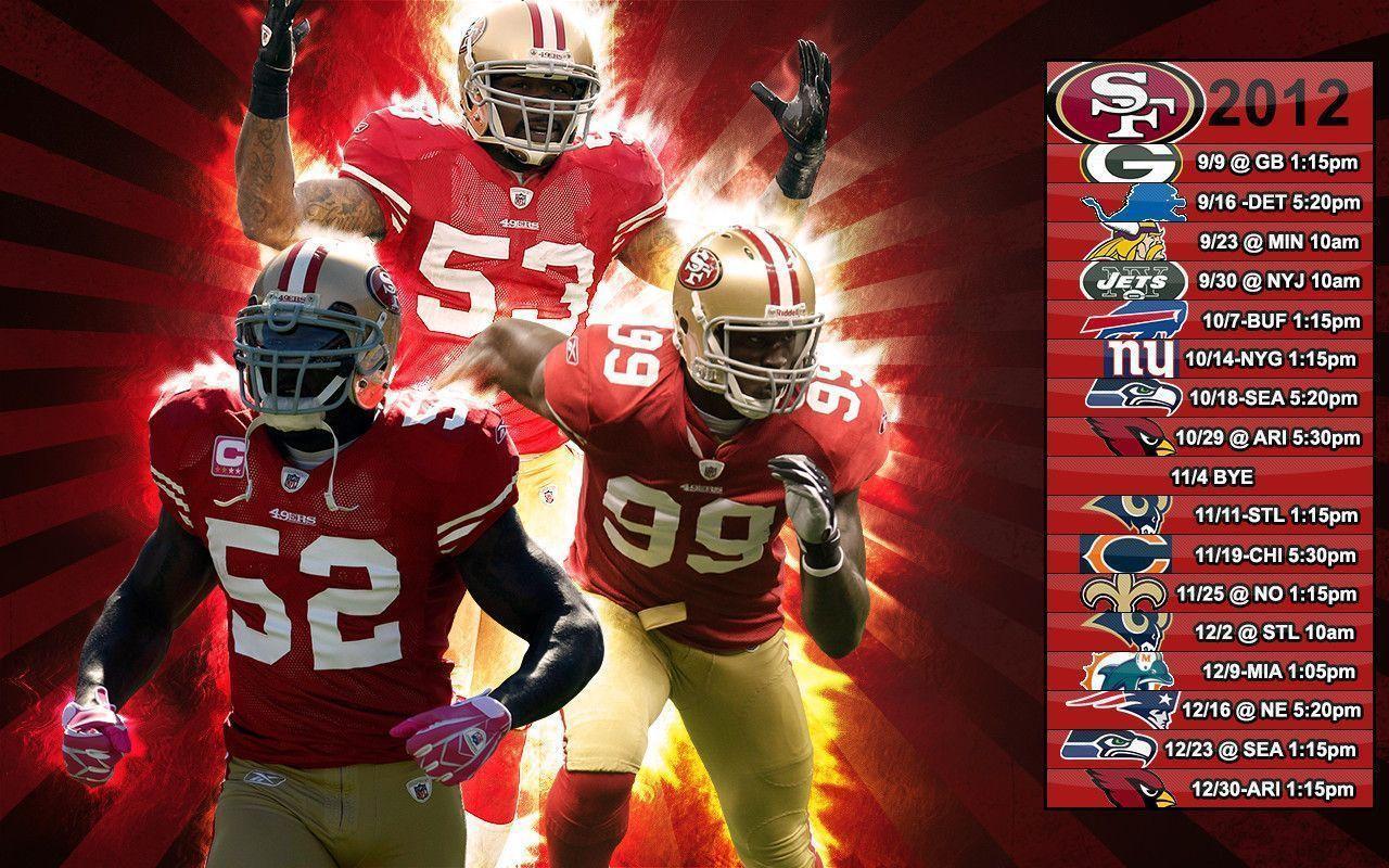 San Francisco 49er Wallpaper Schedule By Sanfran49er D527hjh