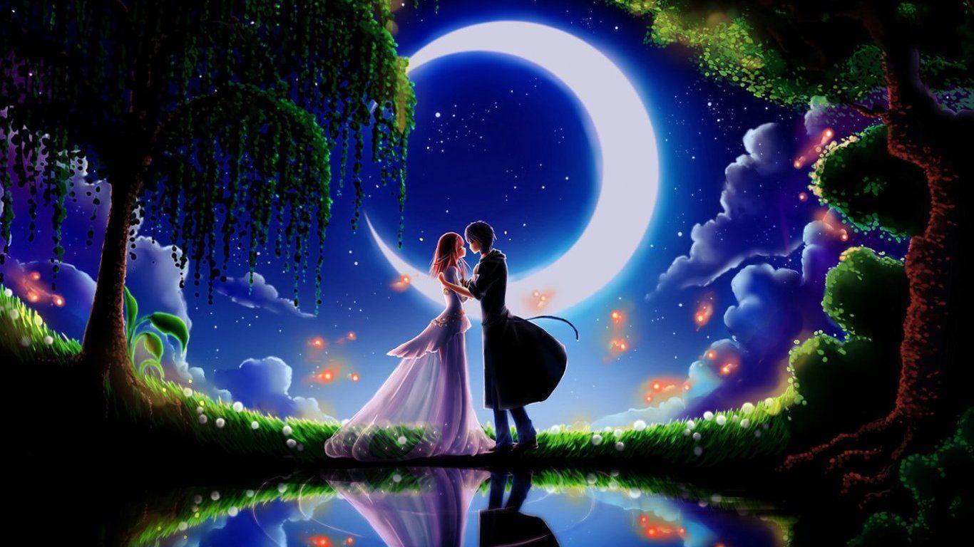 moonlight kiss wallpaper