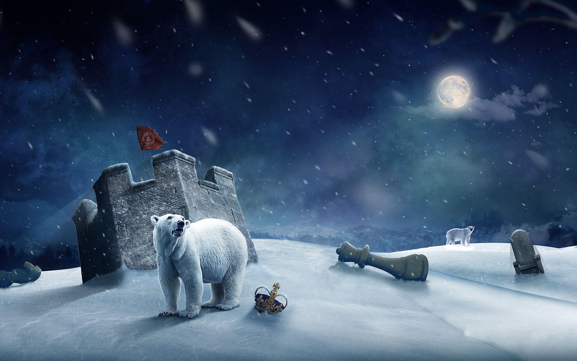 Christmas Polar Bear Wallpaper