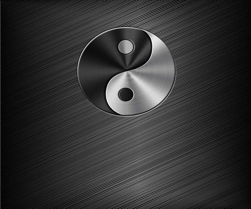 Ying Yang logos wallpaper for mobile download free