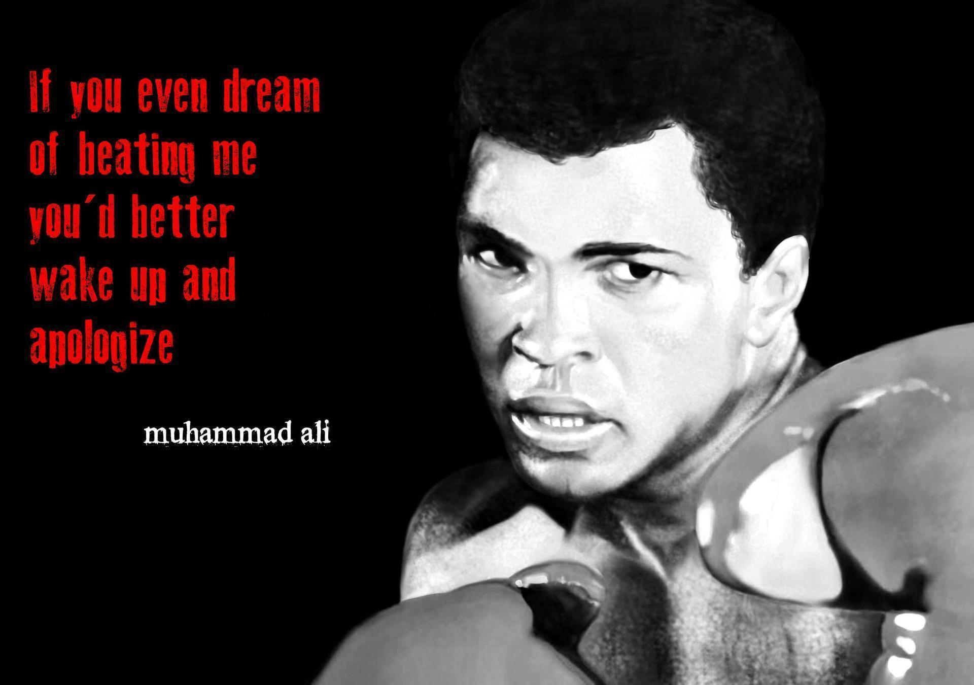 Muhammad Ali Famous Quote Desktop Wallpaper