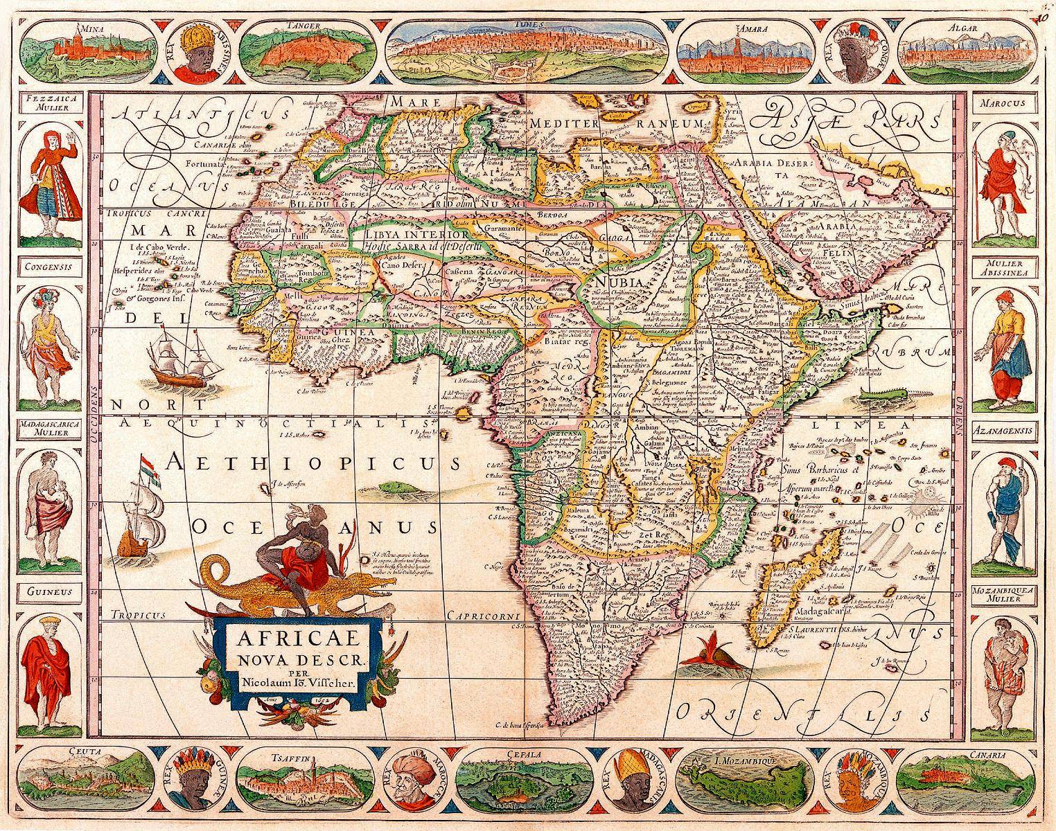 Antique Map of Africa 1652