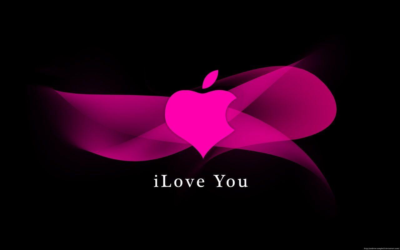 Wallpaper For > I Love You Background For Computer
