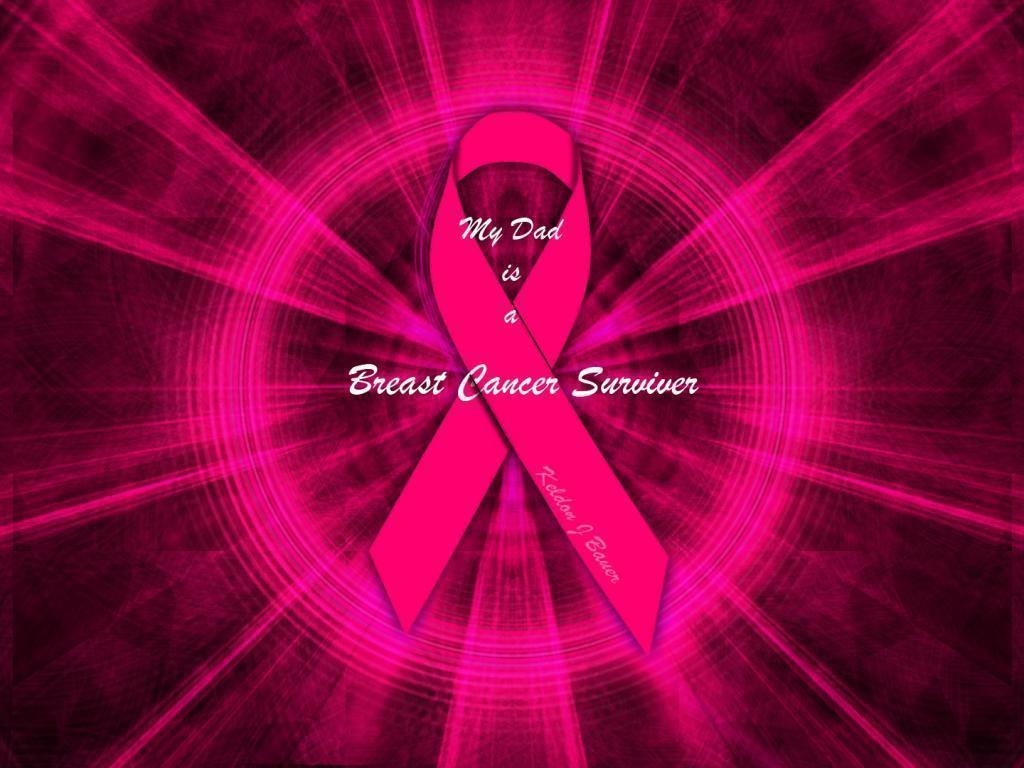 Breast cancer awareness ribbon body art designperfect for October