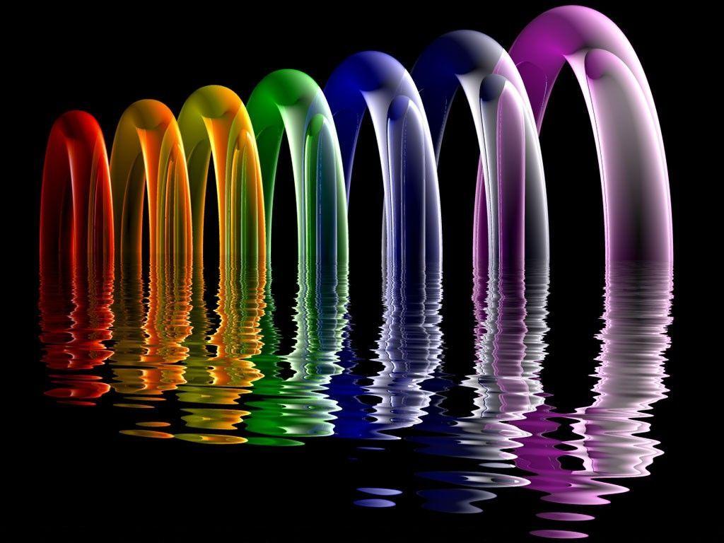 Desktop Wallpaper · Gallery · 3D Art · Rainbow Rings. Free