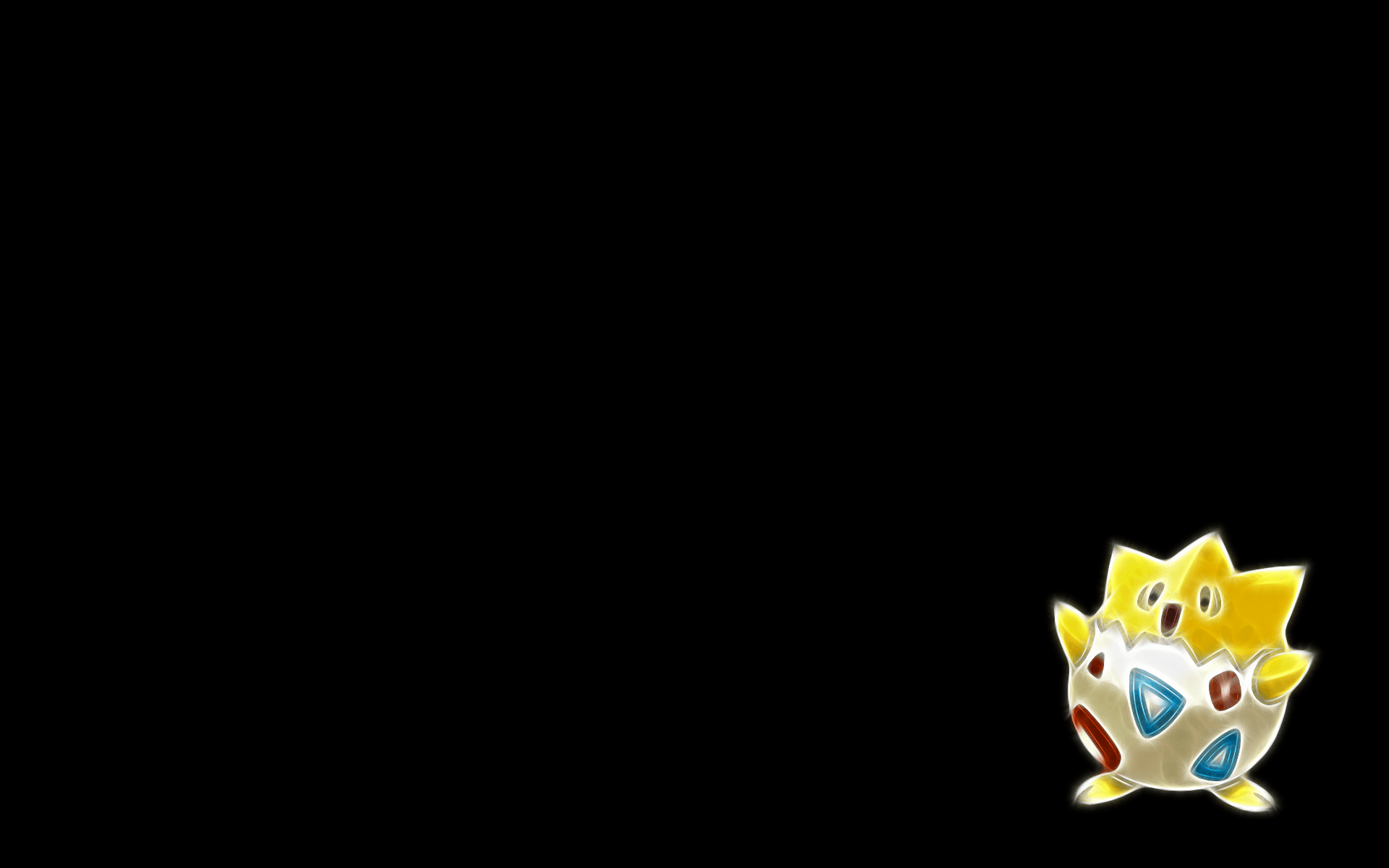 The Image of Pokemon Togepi Black Background Fresh HD Wallpaper