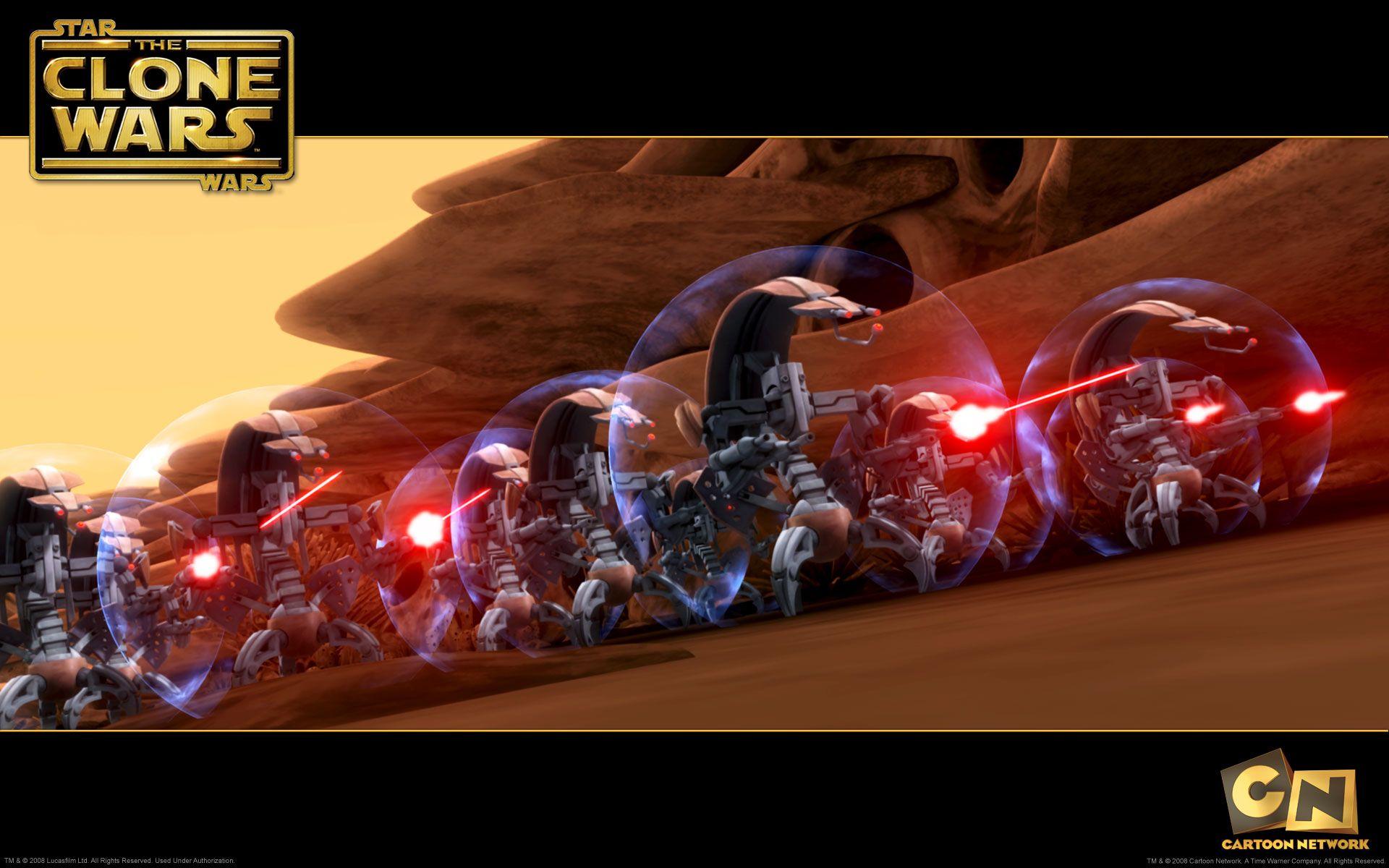 Destroyer Droids from Star Wars The Clone Wars Desktop Wallpaper