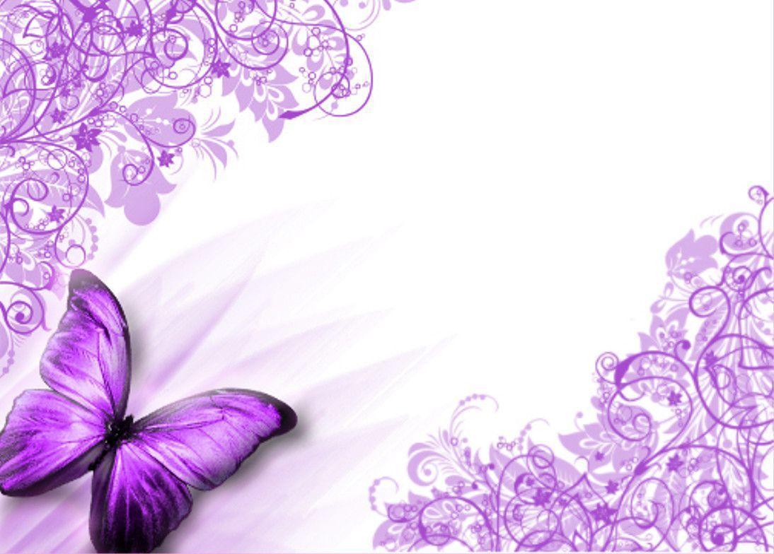 Wallpaper For > Purple Butterfly Background
