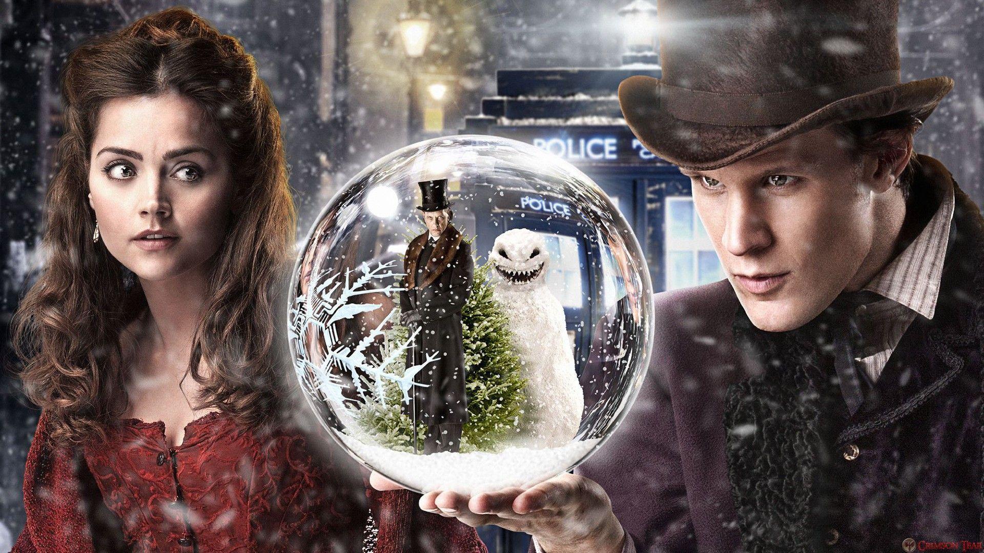Doctor Who Snowball Snow Winter Tardis Jenna Louise Coleman Matt