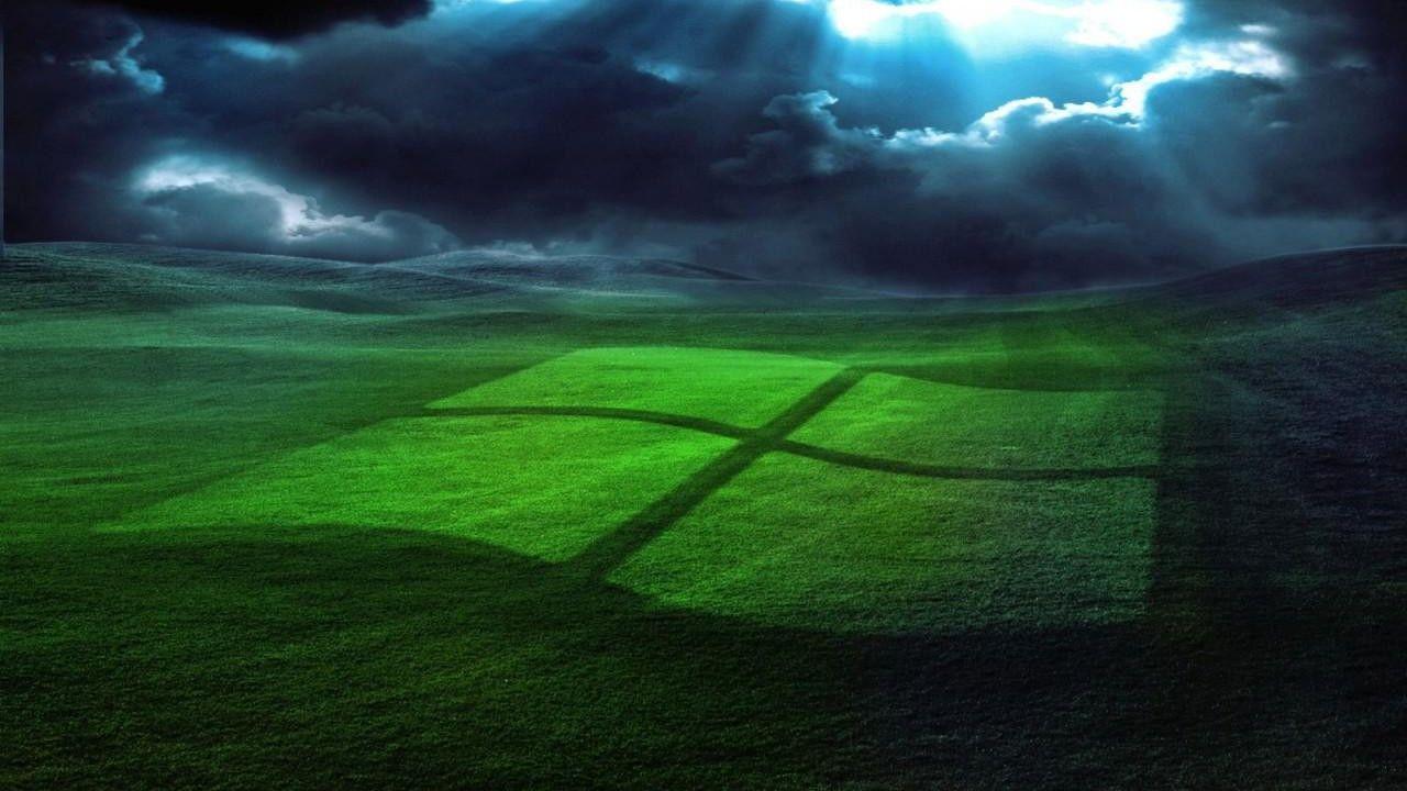 Computer Windows Windows Grass Logo Wallpaper