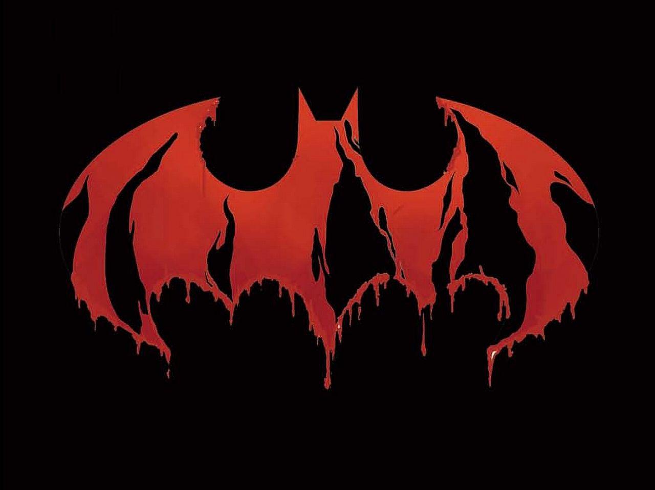 bloody batman logo Wallpaper Background