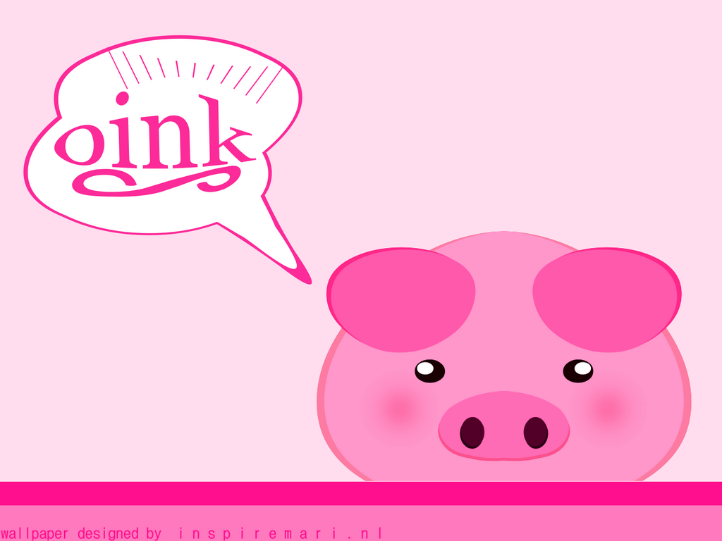 image For > Cute Pink Piglet Wallpaper
