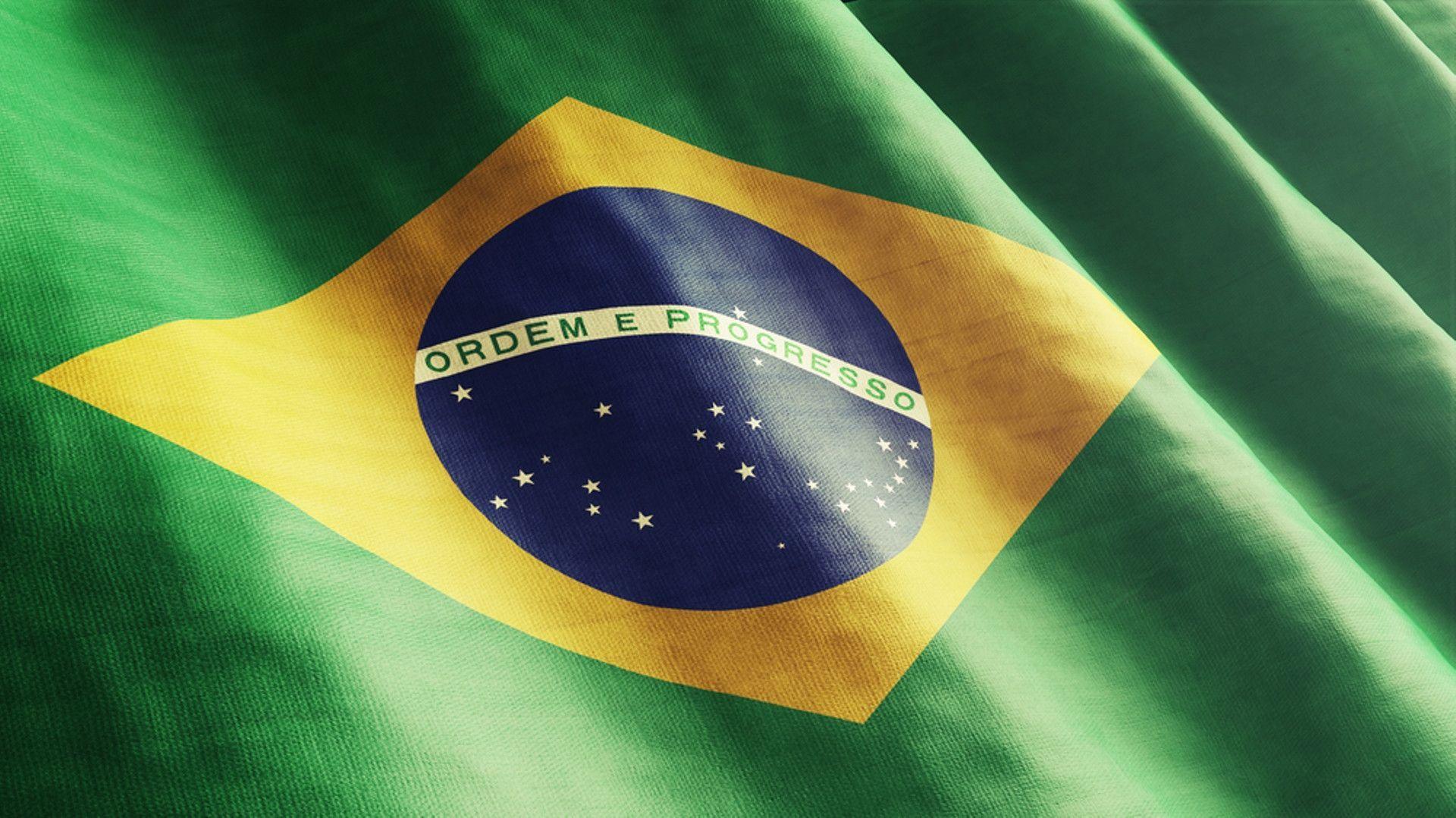 Brazil Flag Waving Wallpaper
