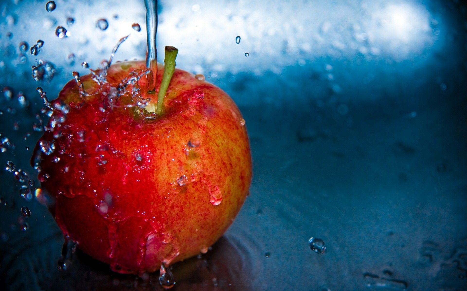 Red Apple Fresh Fruit Macro Wallpaper HD Wallpaper. High
