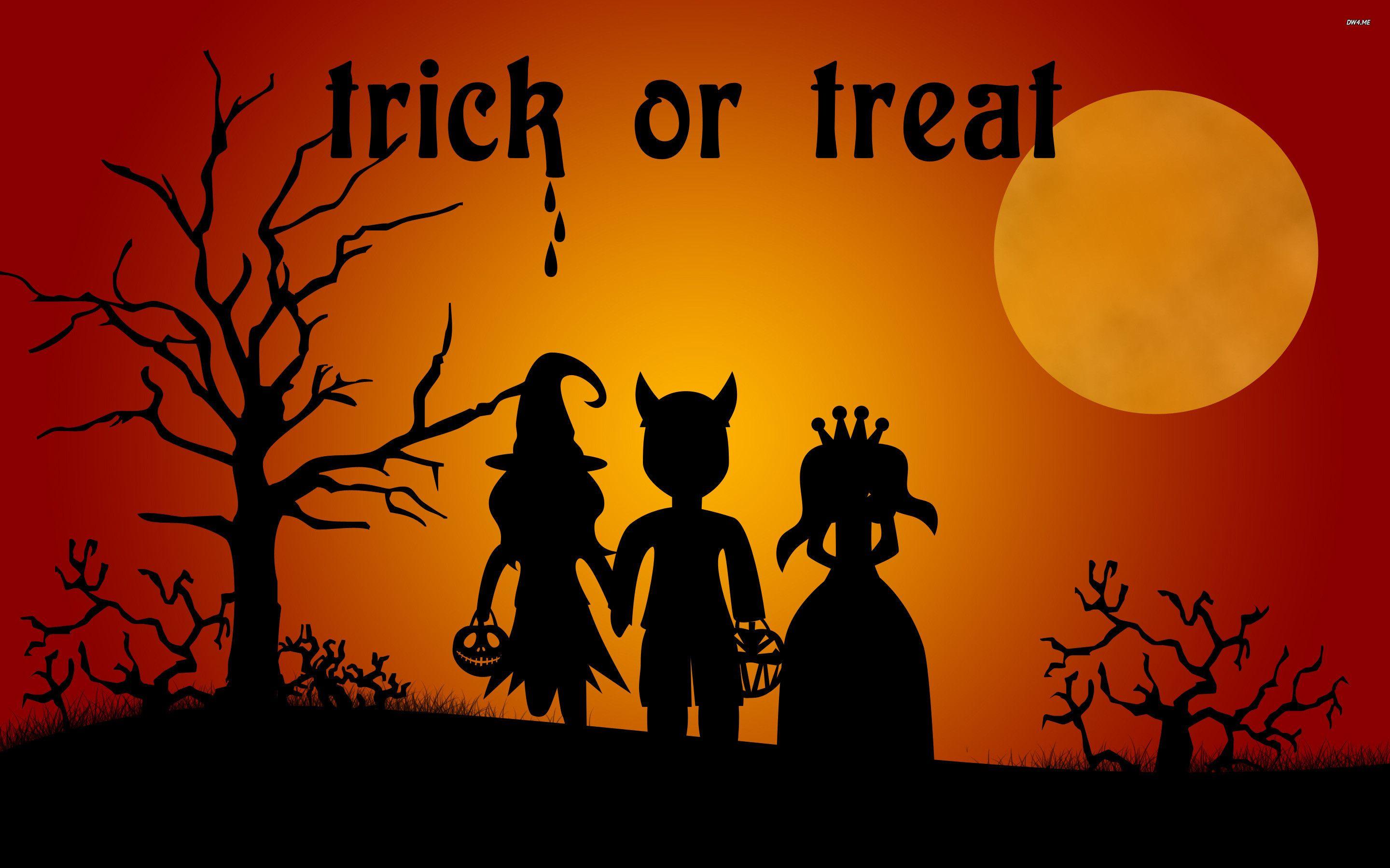 Pix For > Trick Or Treat Wallpaper