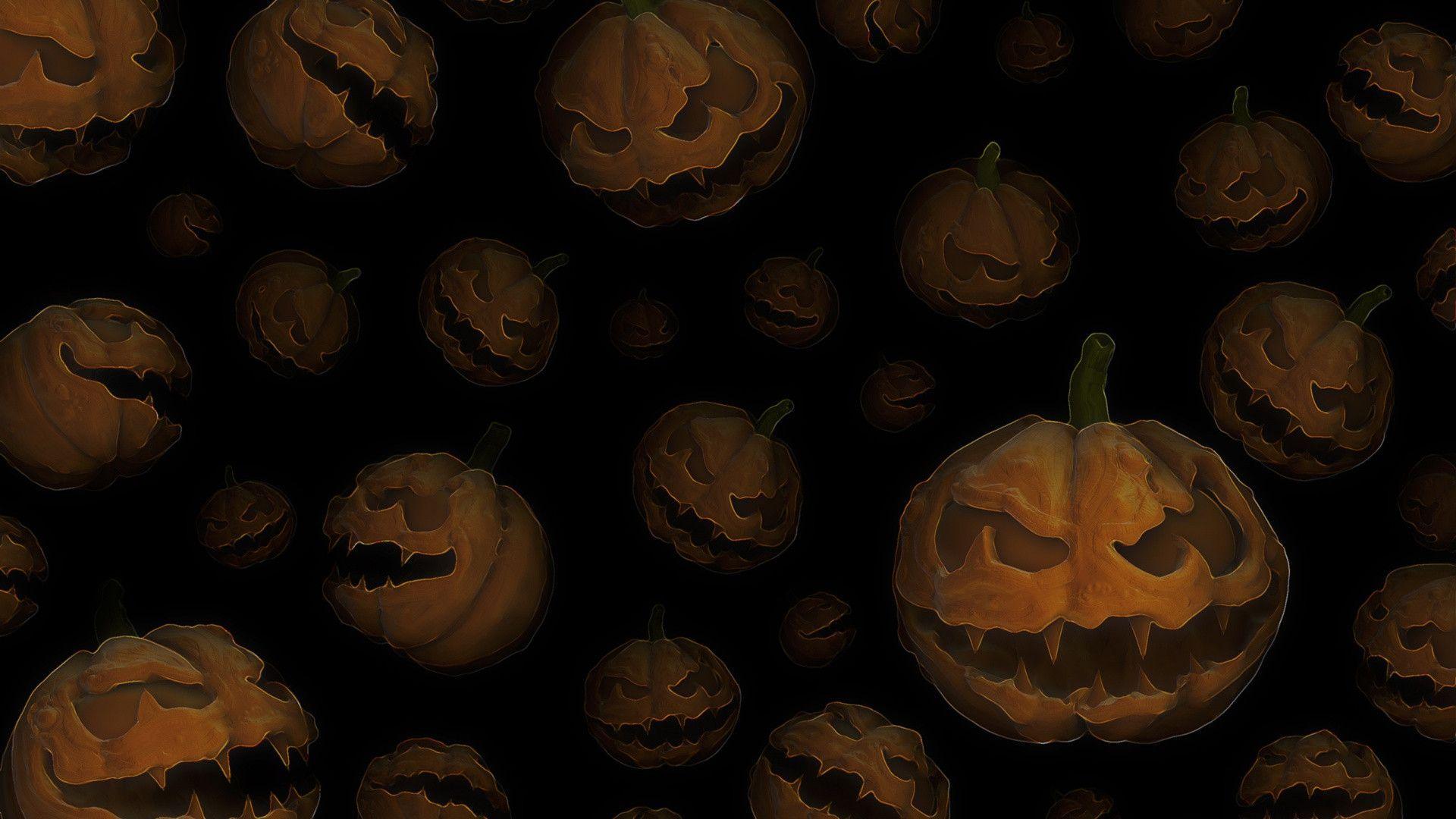 Alot of halloween pumpkins desktop PC and Mac wallpaper