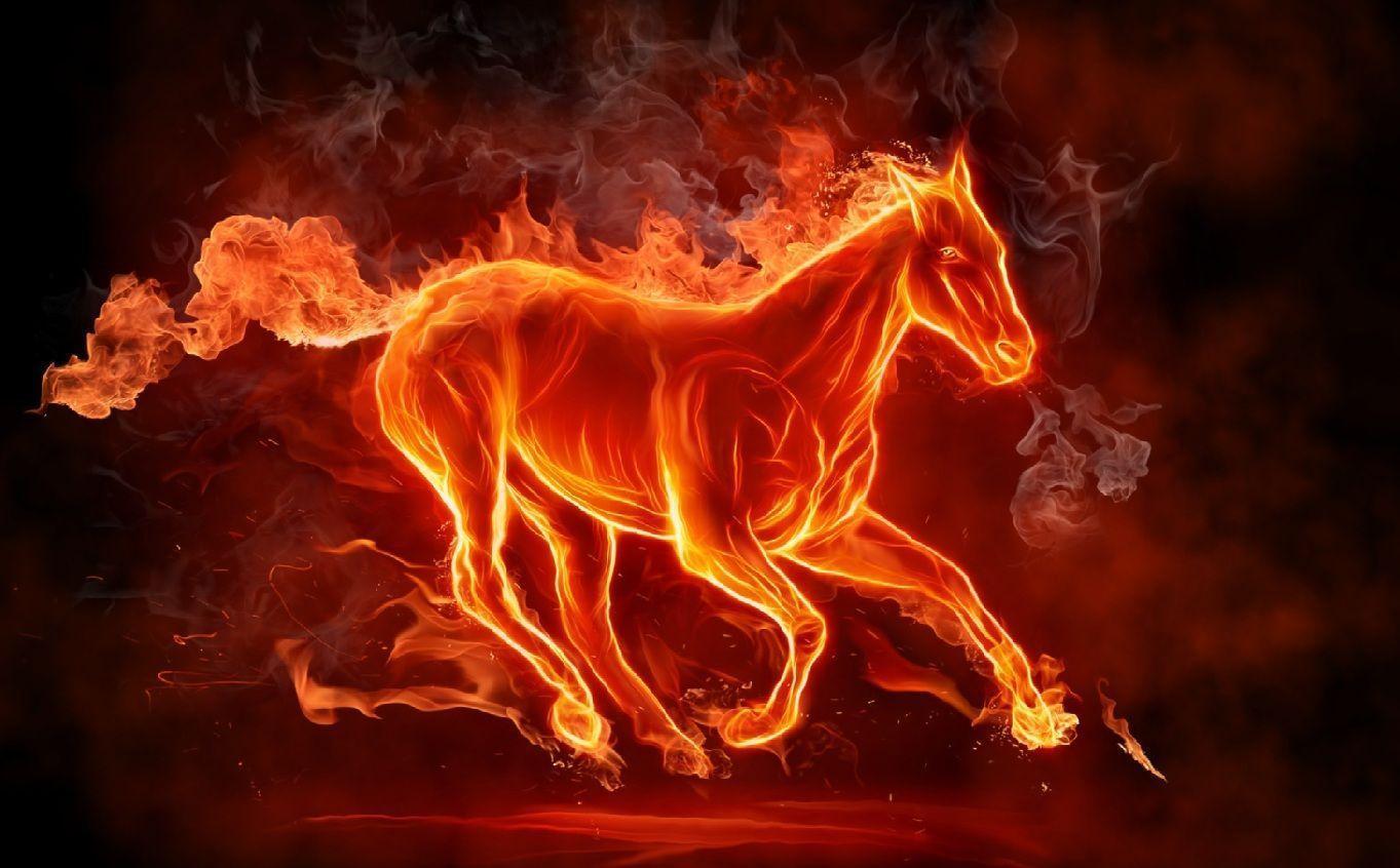 Download Fire Horse Animated Wallpaper. DesktopAnimated