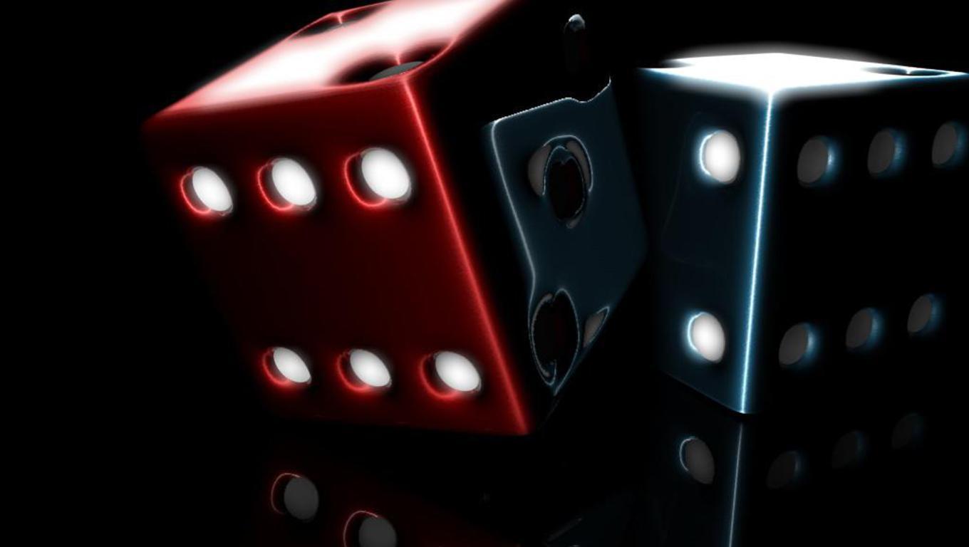 Red And Blue Dice Macro Wallpaper For Android Wallpaper