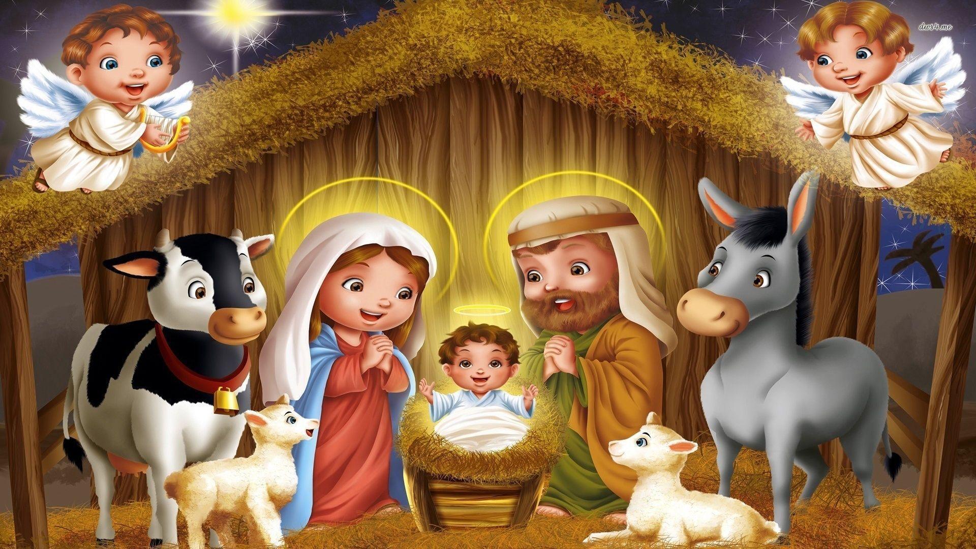 Cartoon nativity scene wallpaper wallpaper - #