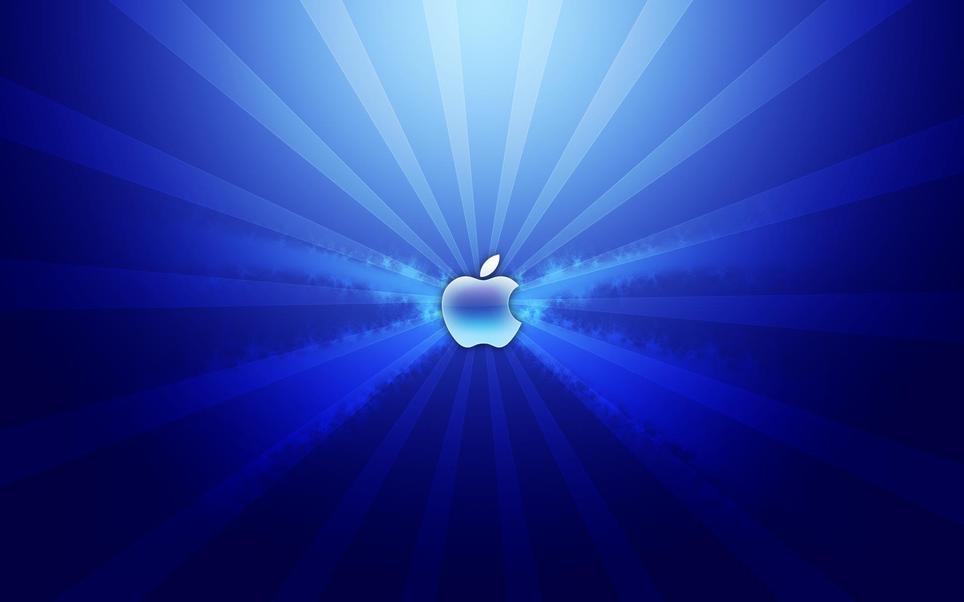 Wallpaper For > Blue Apple iPhone Wallpaper
