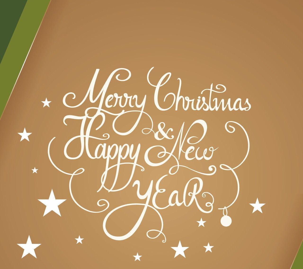 Merry Christmas Happy New Year High Resolution Wallpaper