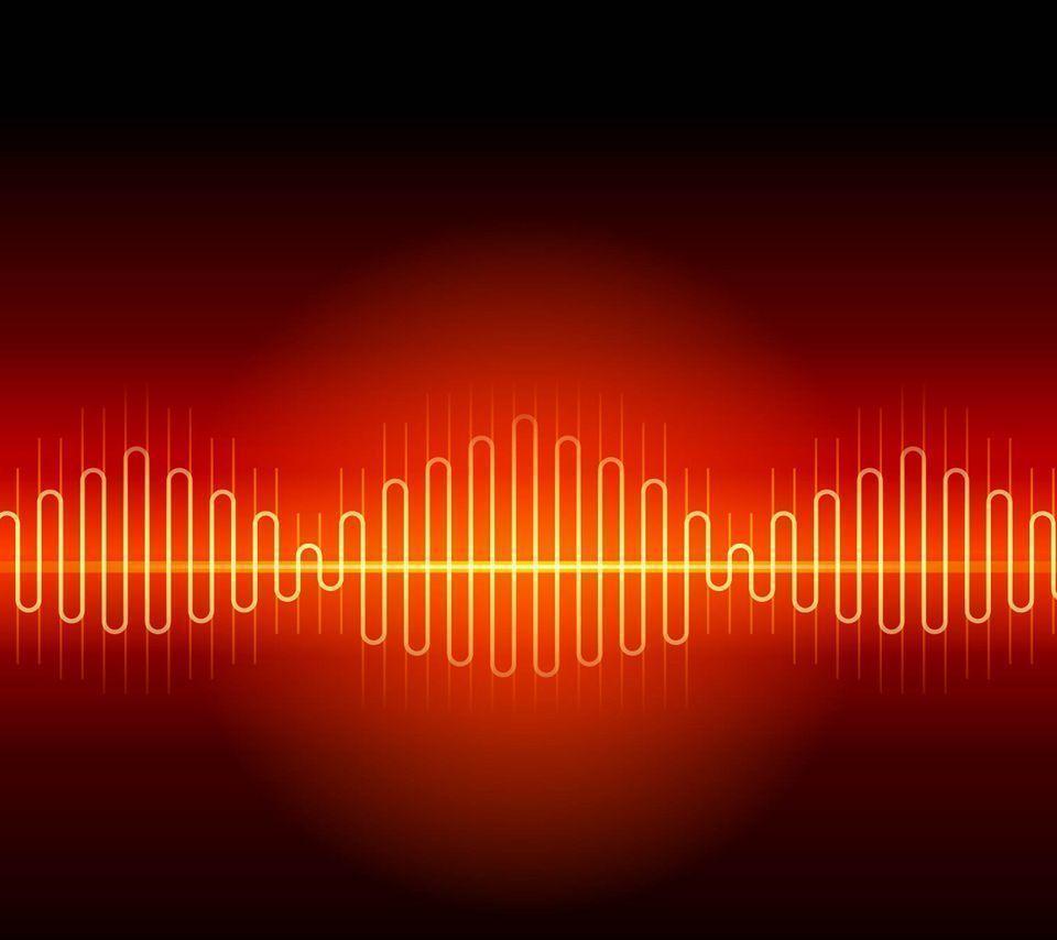image For > Red Music Sound Waves