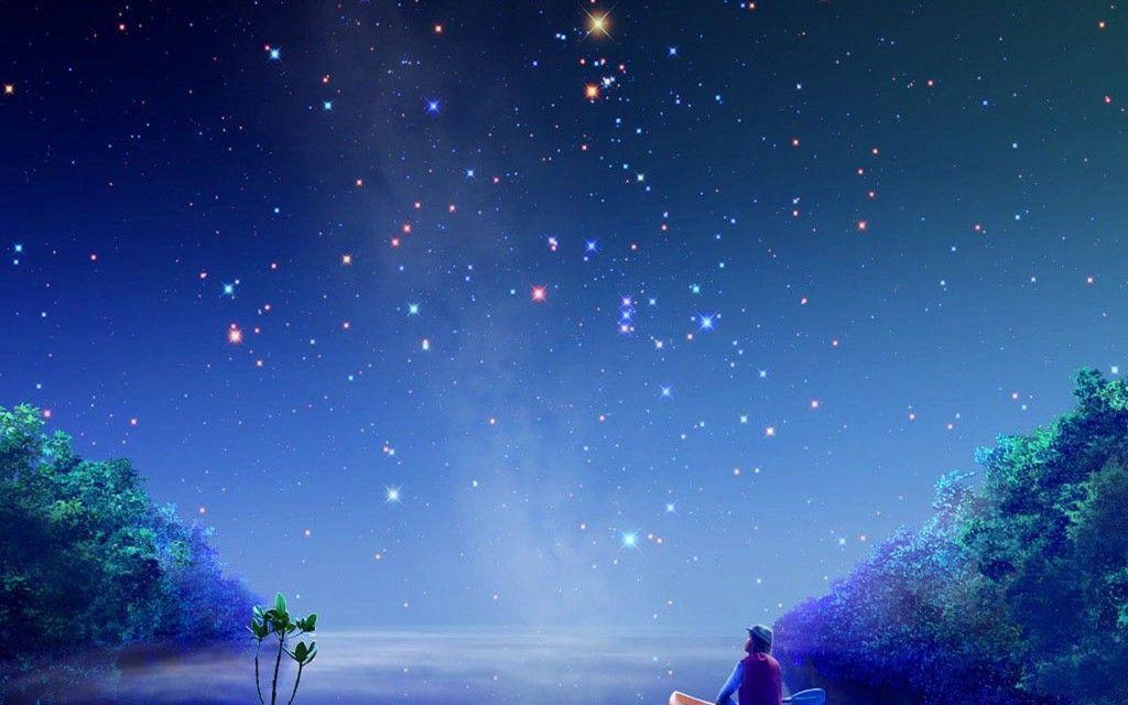 starry night desktop. Best HD Wallpaper