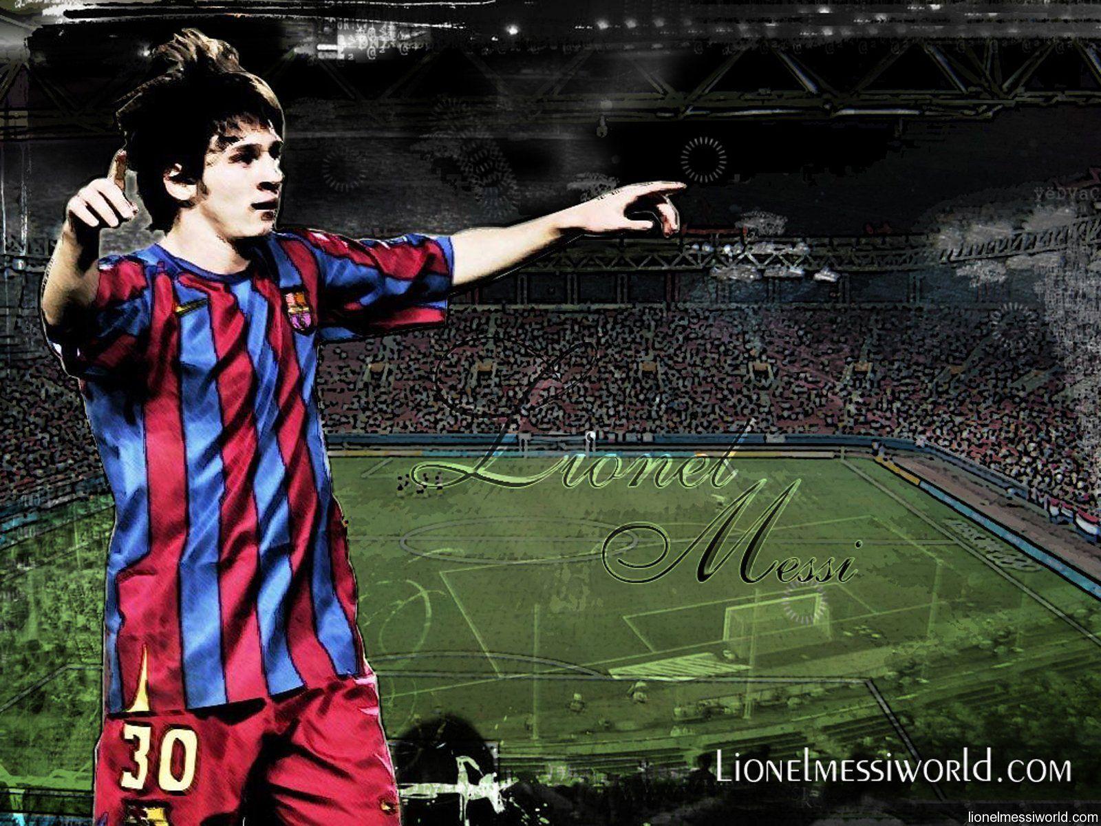 Animation cartoon of Messi photo wallpaper