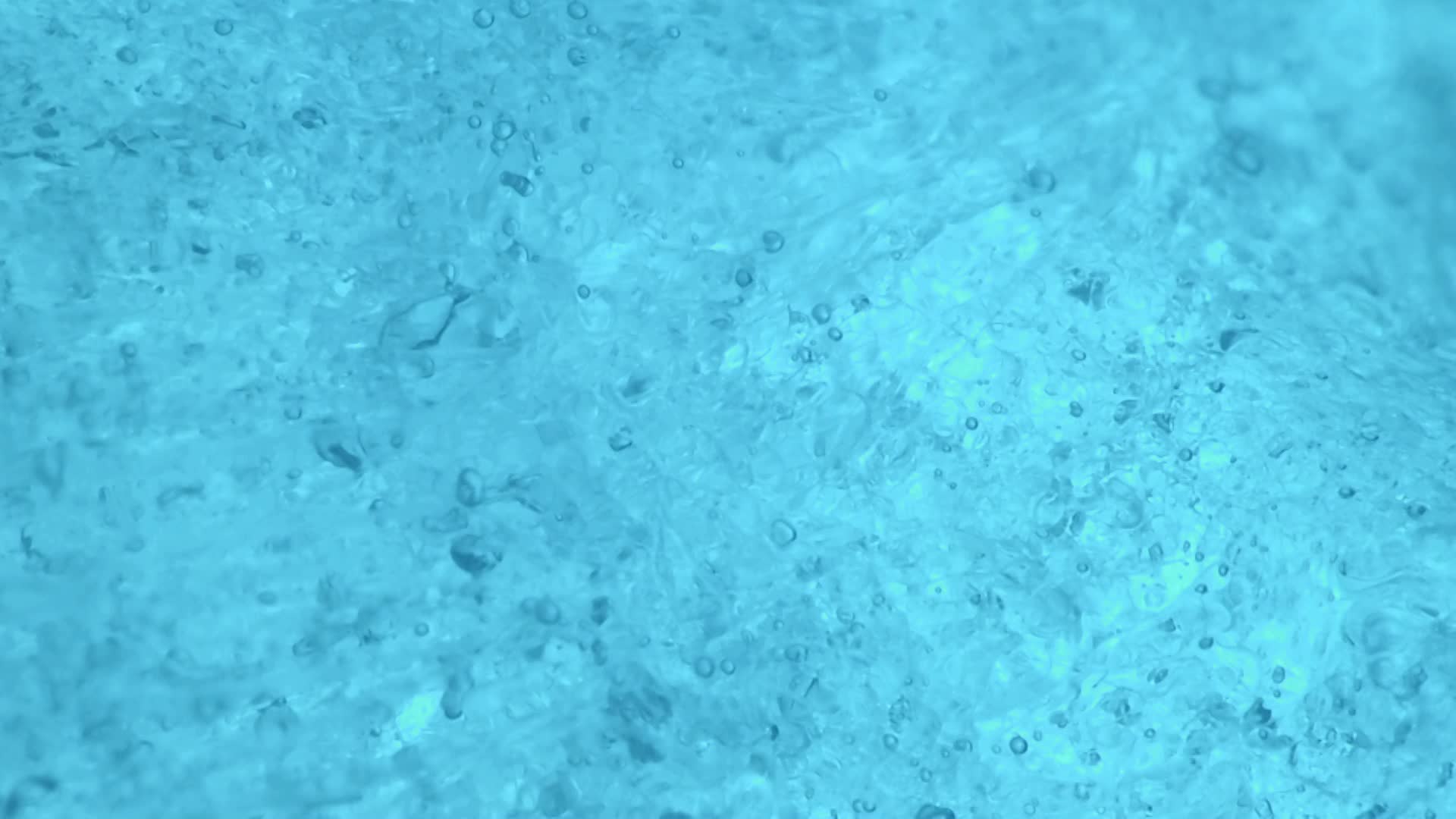 Melting Ice Cyan Background Timelapse With Bubbles Stock Footage