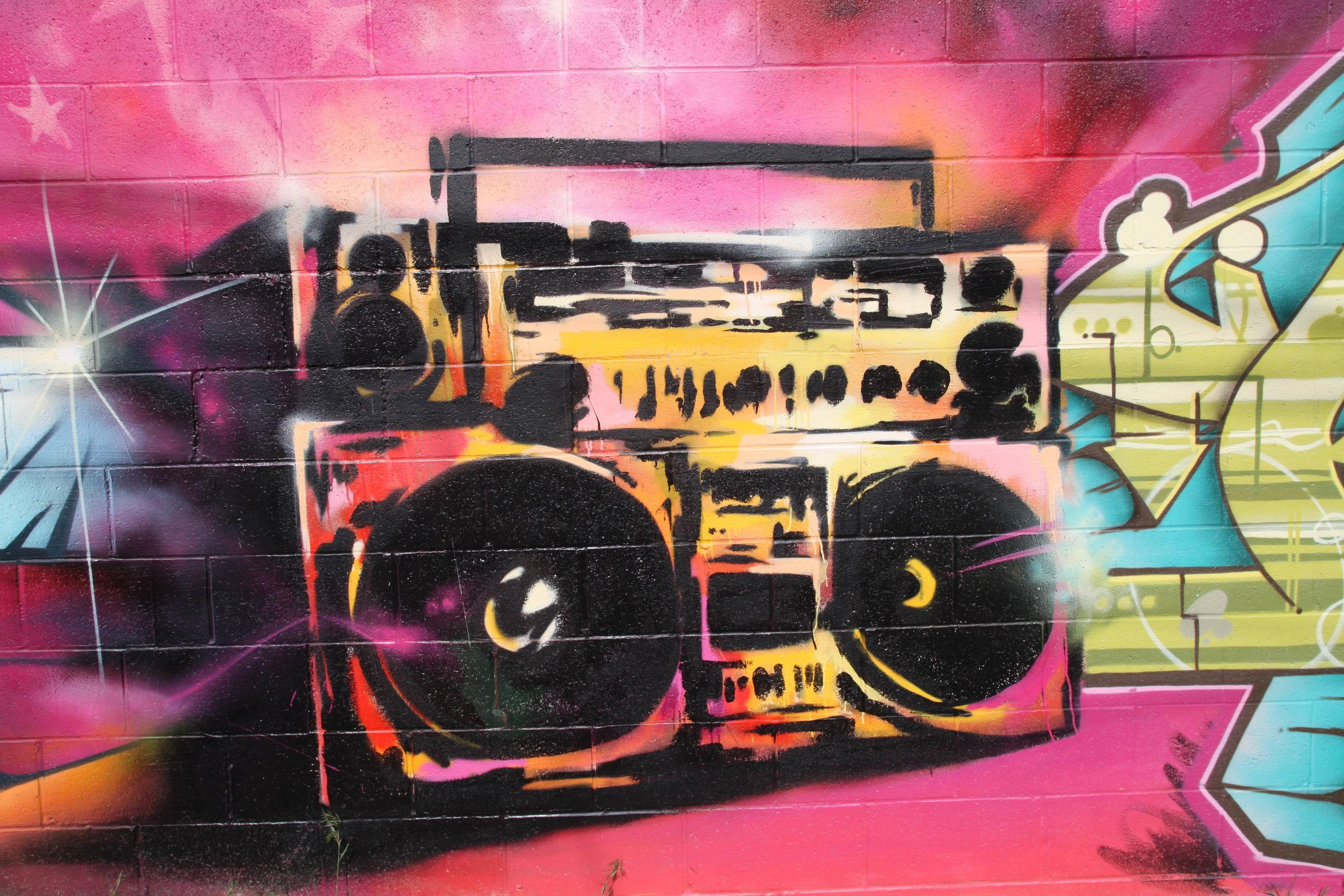 image For > Boombox Graffiti Wallpaper