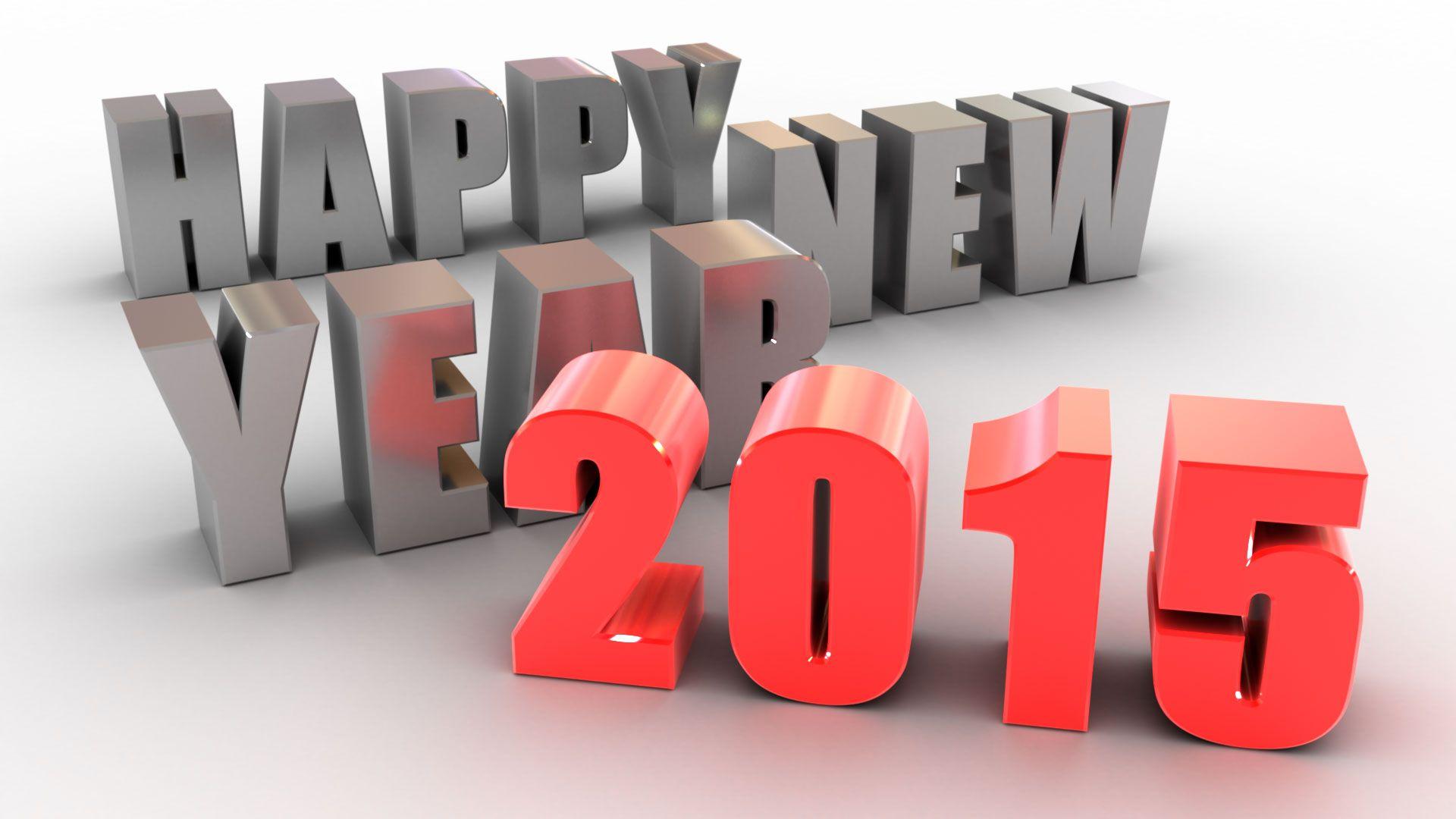 3D Design Happy New Year 2015 Wallpaper Landsc Wallpaper