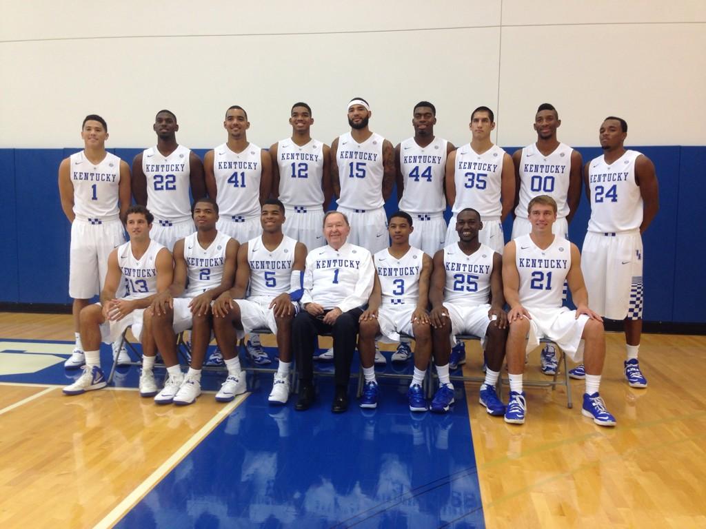 Cats debut new uniforms in picture with Bill Gatton. Kentucky