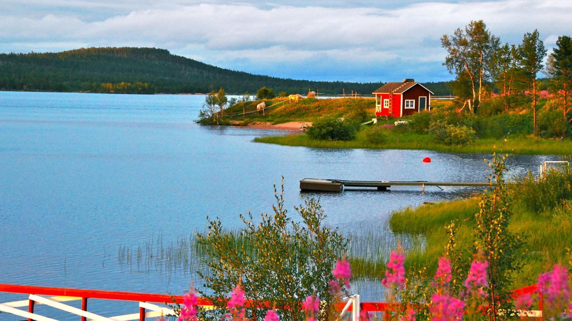Beautiful Finland Lake HD Wallpaper. Widescreen Wallpaper. High