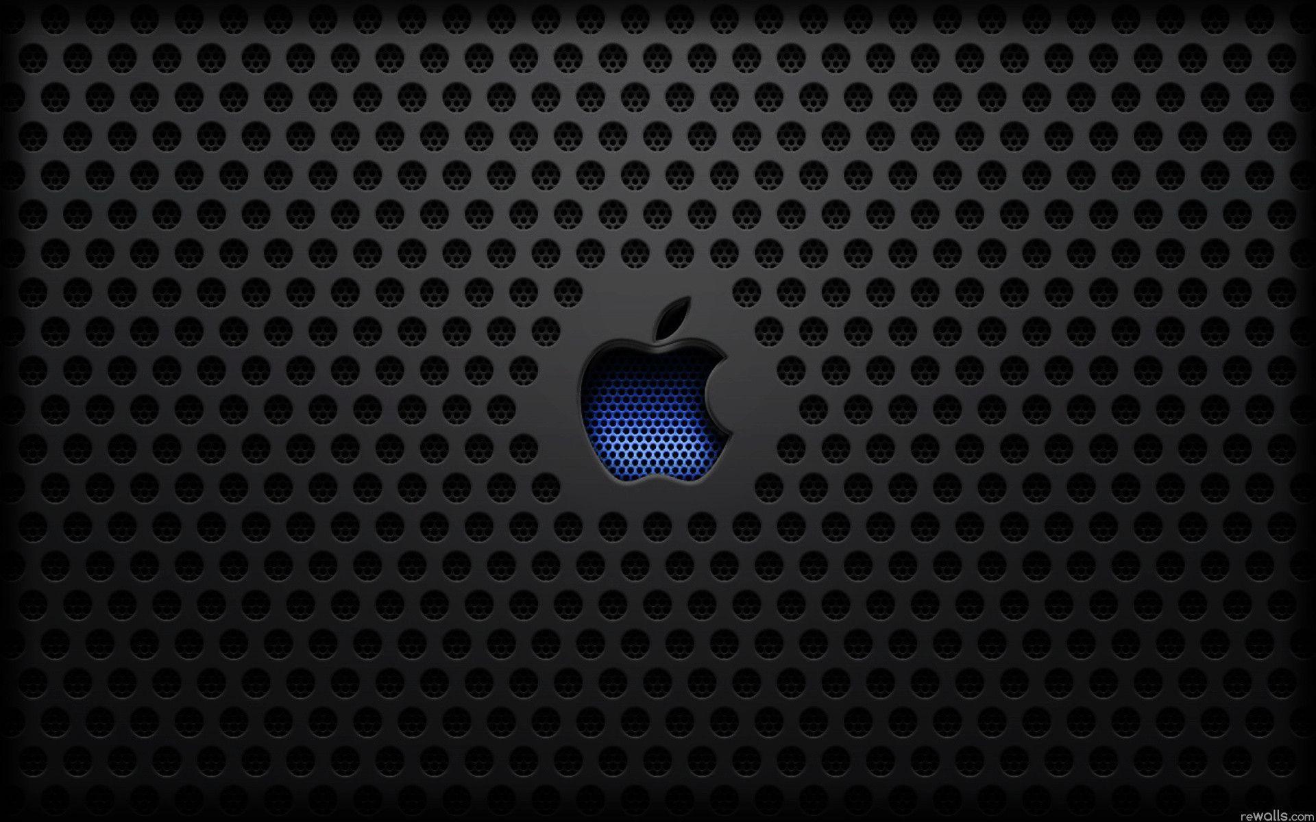 Dark Apple Logo Wide Desktop Wallpaper