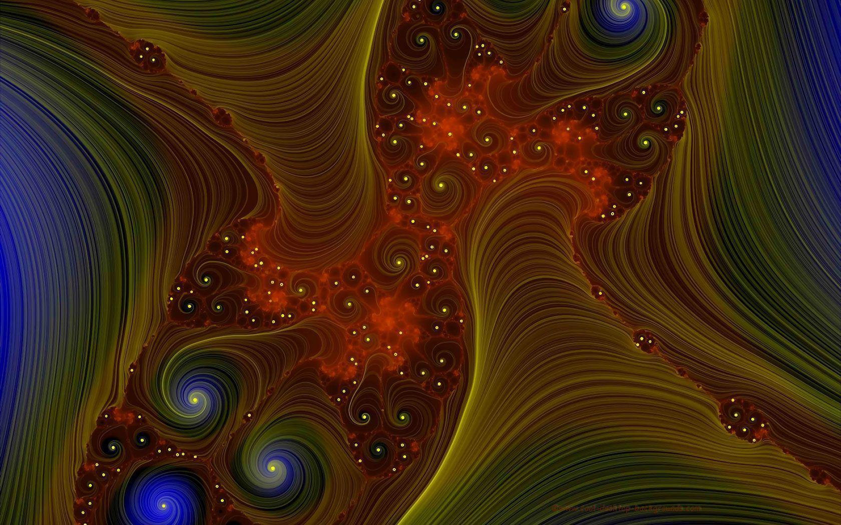 Twister Fractal Background Fractal Desktop Wallpaper