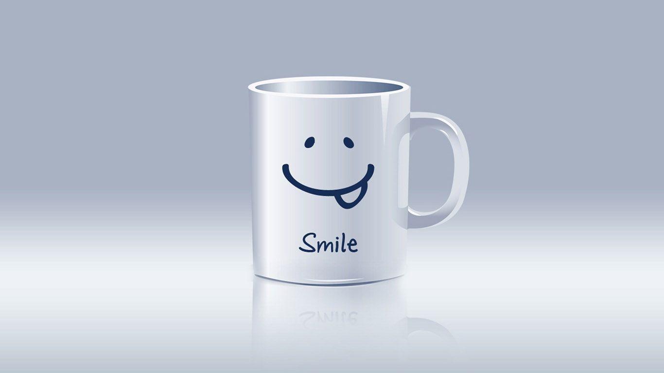 3D Smile Coffee Cup HD 3D Desktop Wallpaper Nice HD Wallpaper Full