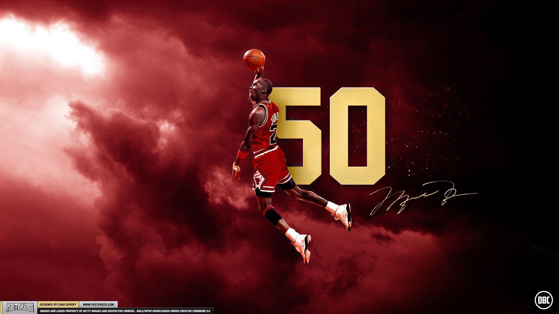 Michael Jordan &;Air 50′ Wallpaper. Posterizes. NBA Wallpaper