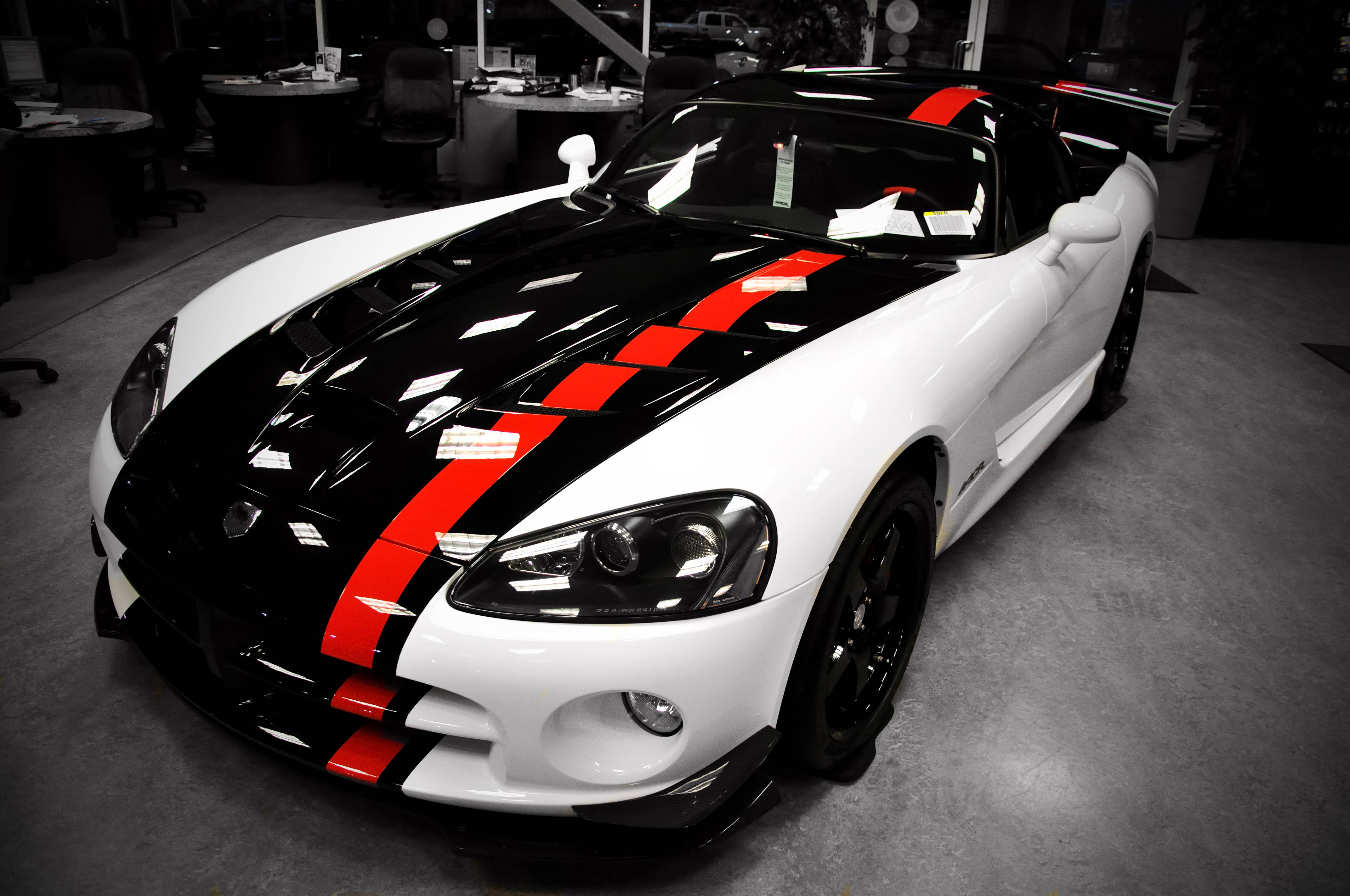 Black White Dodge Viper Cars Wallpaper Wide Desktop Background Free