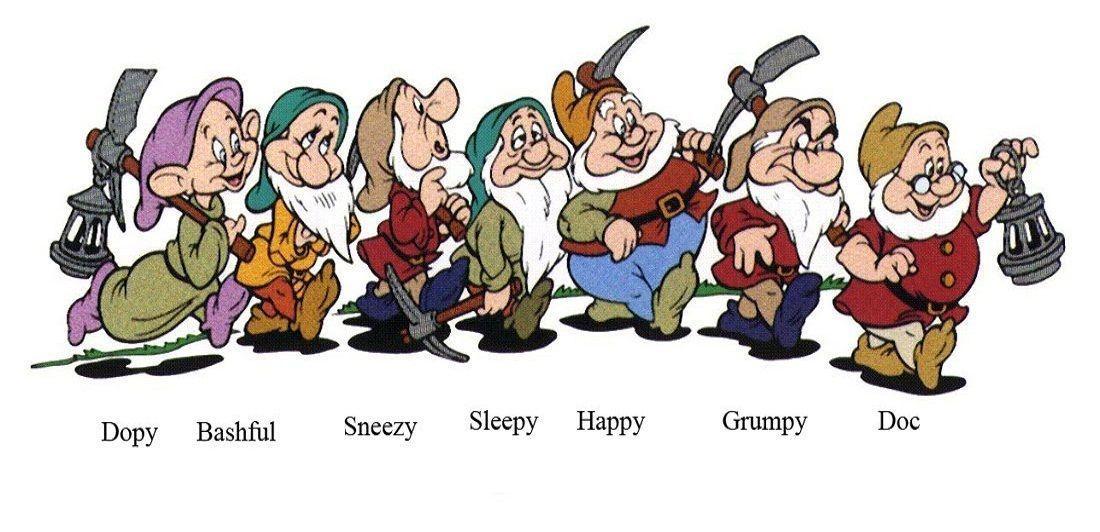 Wallpaper of Seven Dwarfs of Princess Snow White
