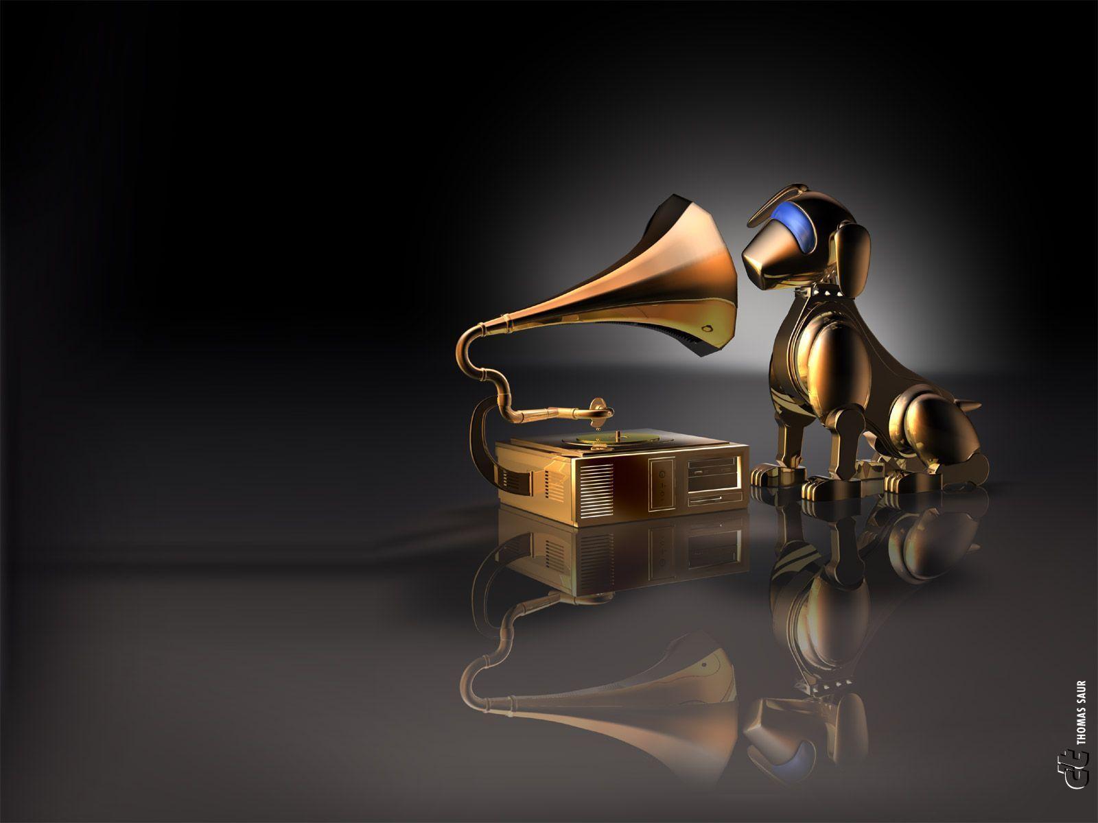 3D Dog Gold Wallpaper Desktop Wallpaper. WallscreenHD